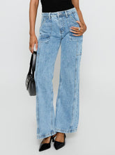 Chad Cargo Jeans Mid Wash Denim