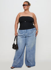 Naylor Wide Leg Jeans Light Wash Denim Curve