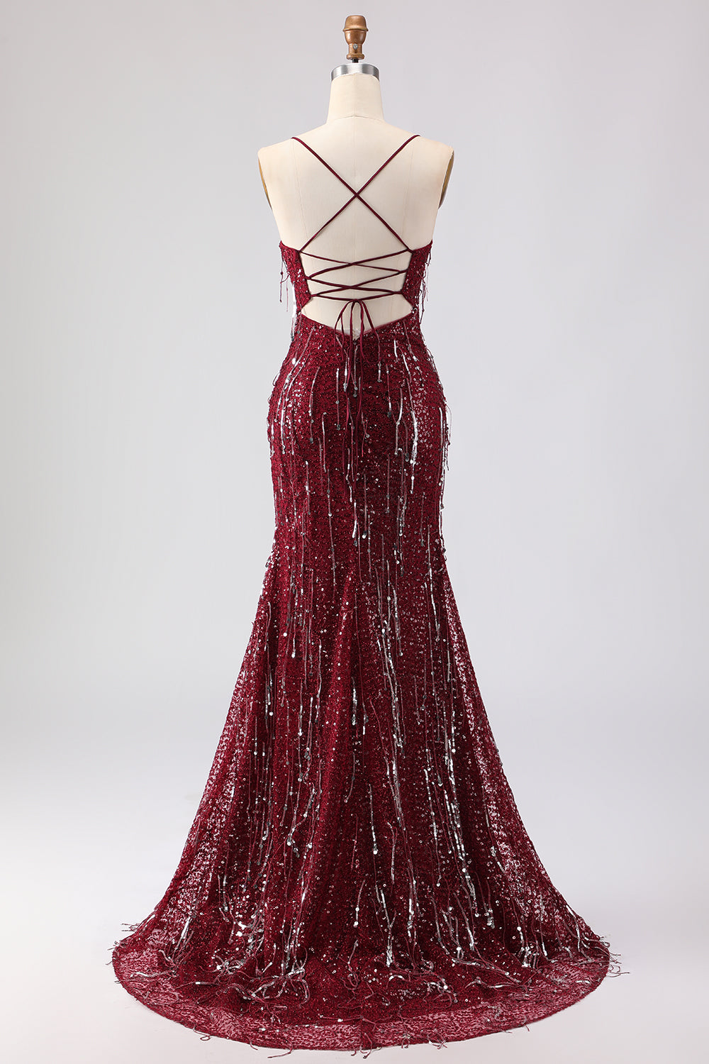 Sparkly Yellow Mermaid Maxi Prom Dress with Slit