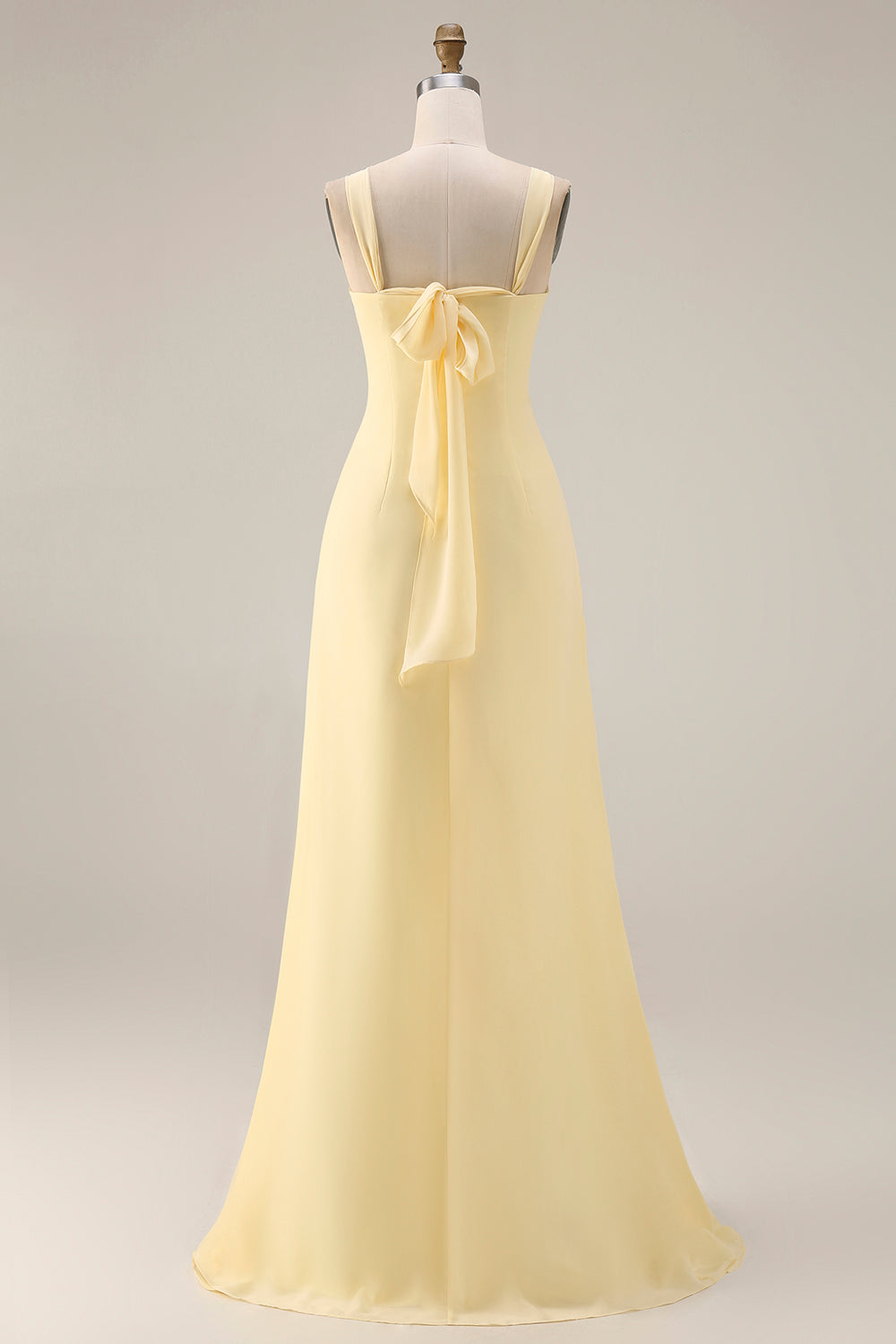 One Shoulder Lemon Sorbet A Line Prom Dress