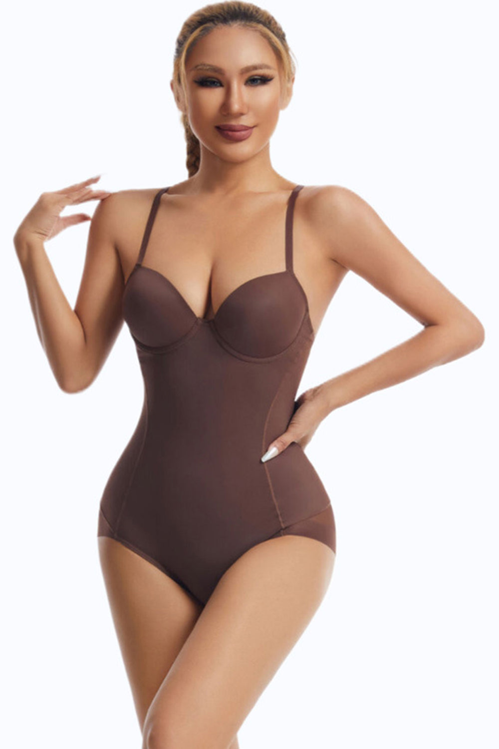 Black Tummy Control Butt Lifting Bodysuit Shapewear