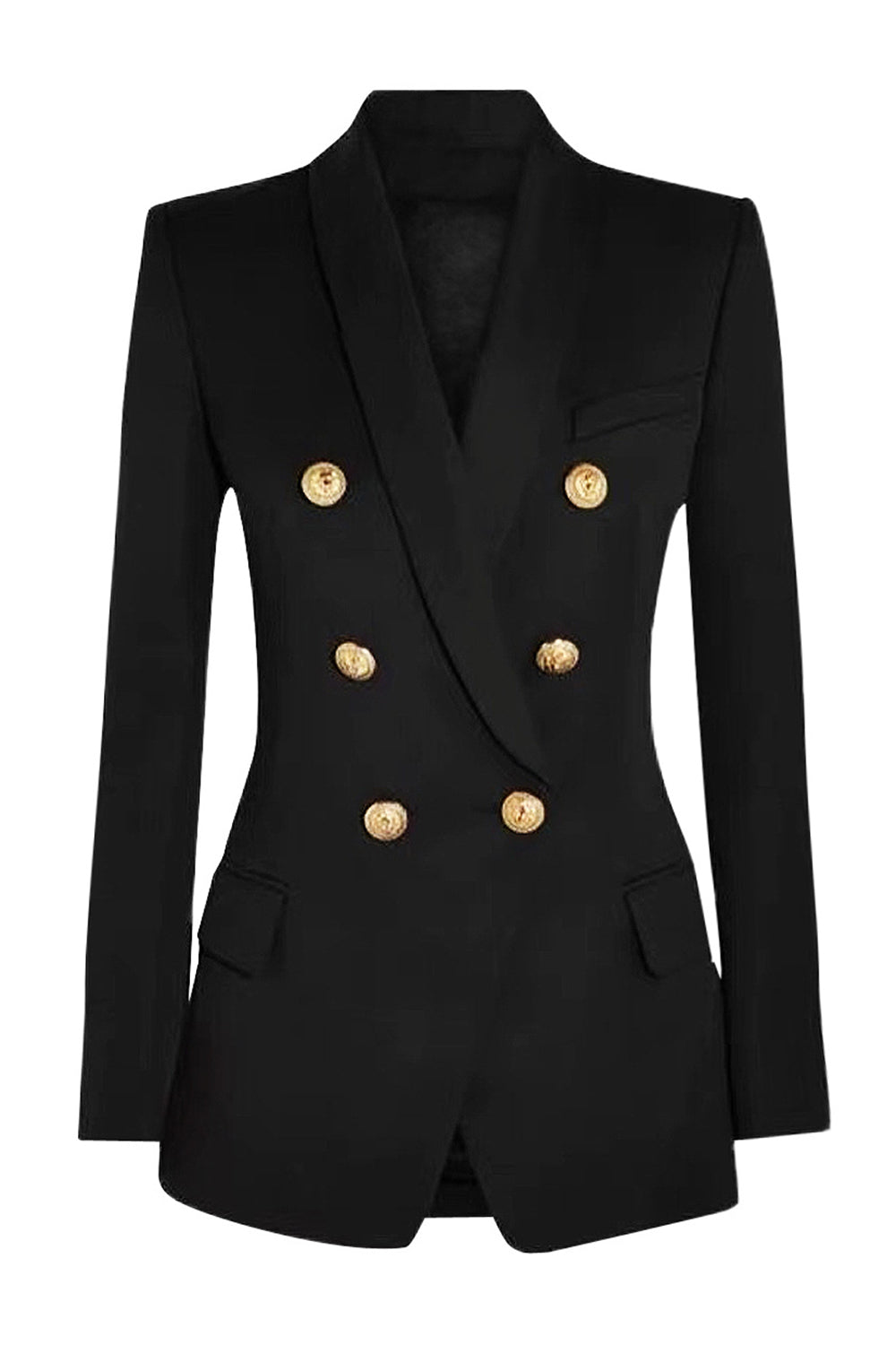 Red Double Breasted Shawl Lapel Prom Blazer