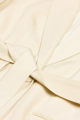 2 Piece Notched Lapel Ivory Women Suits With Belt