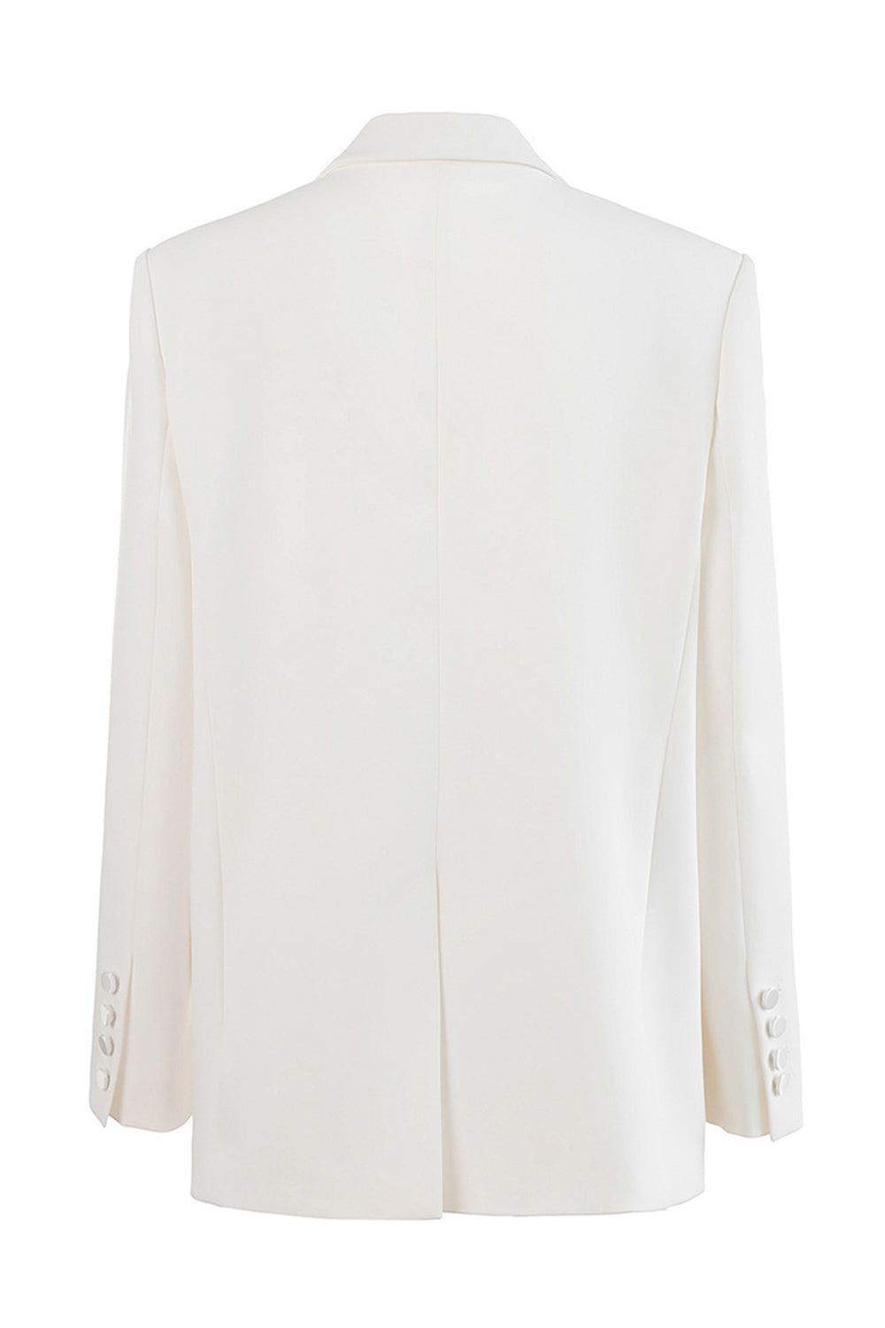 Black Peak Lapel One Button Women Business Blazer