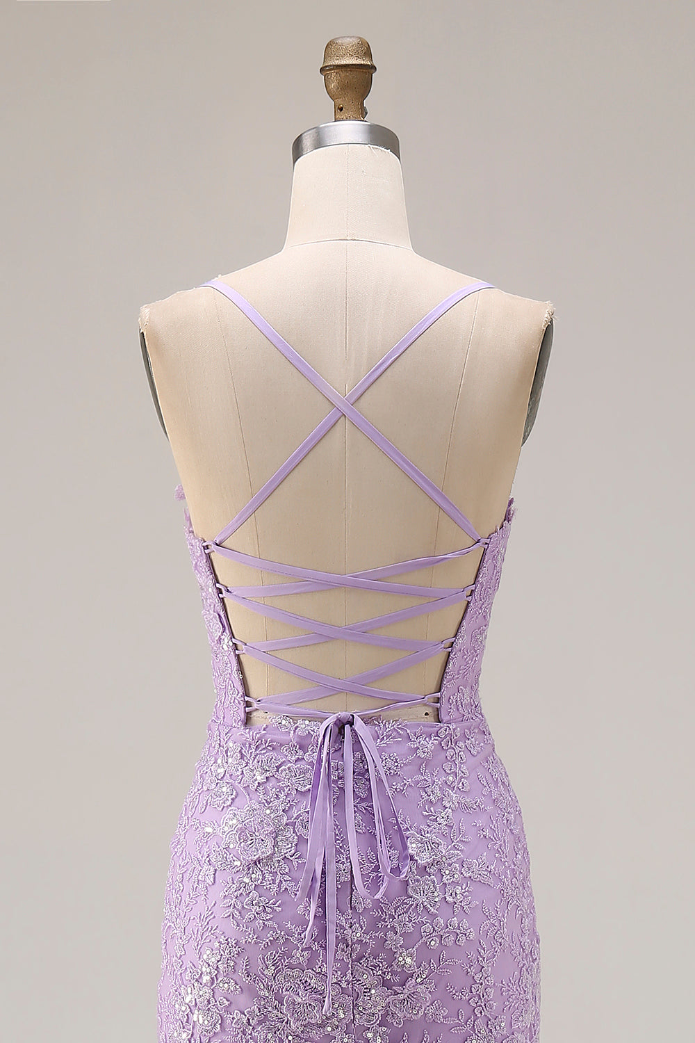 Purple Tiered Maxi Prom Dress with Appliques