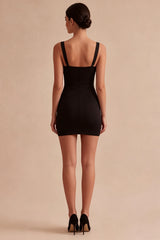 Black Bodycon Corset Mini Dress
