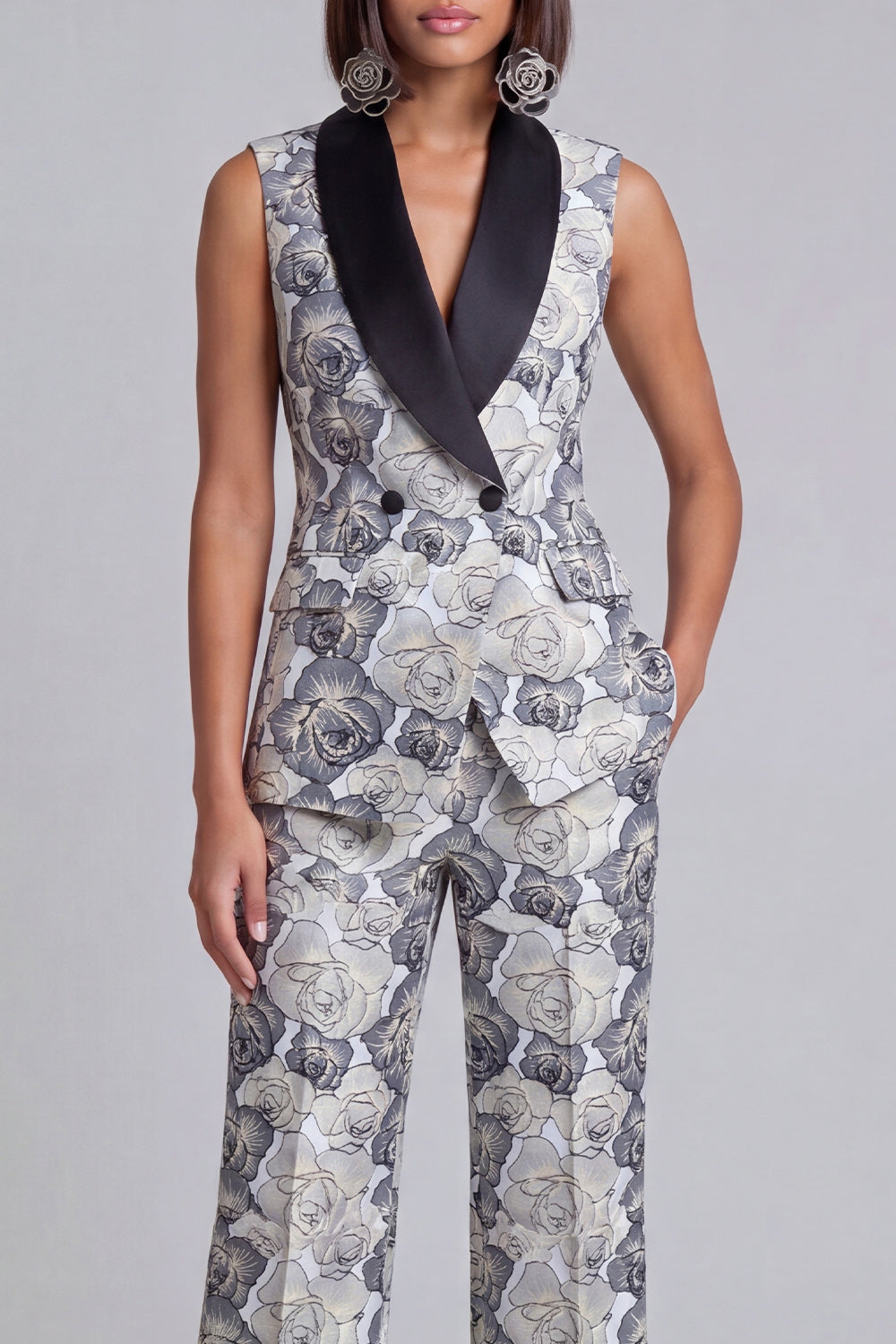 Blue Shawl Lapel 2-Piece Women Suits