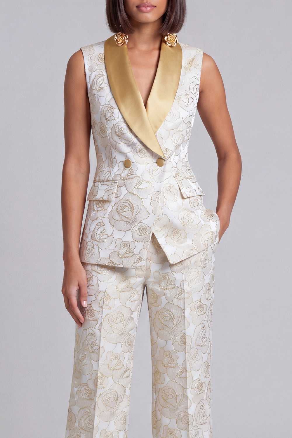 Blue Shawl Lapel 2-Piece Women Suits