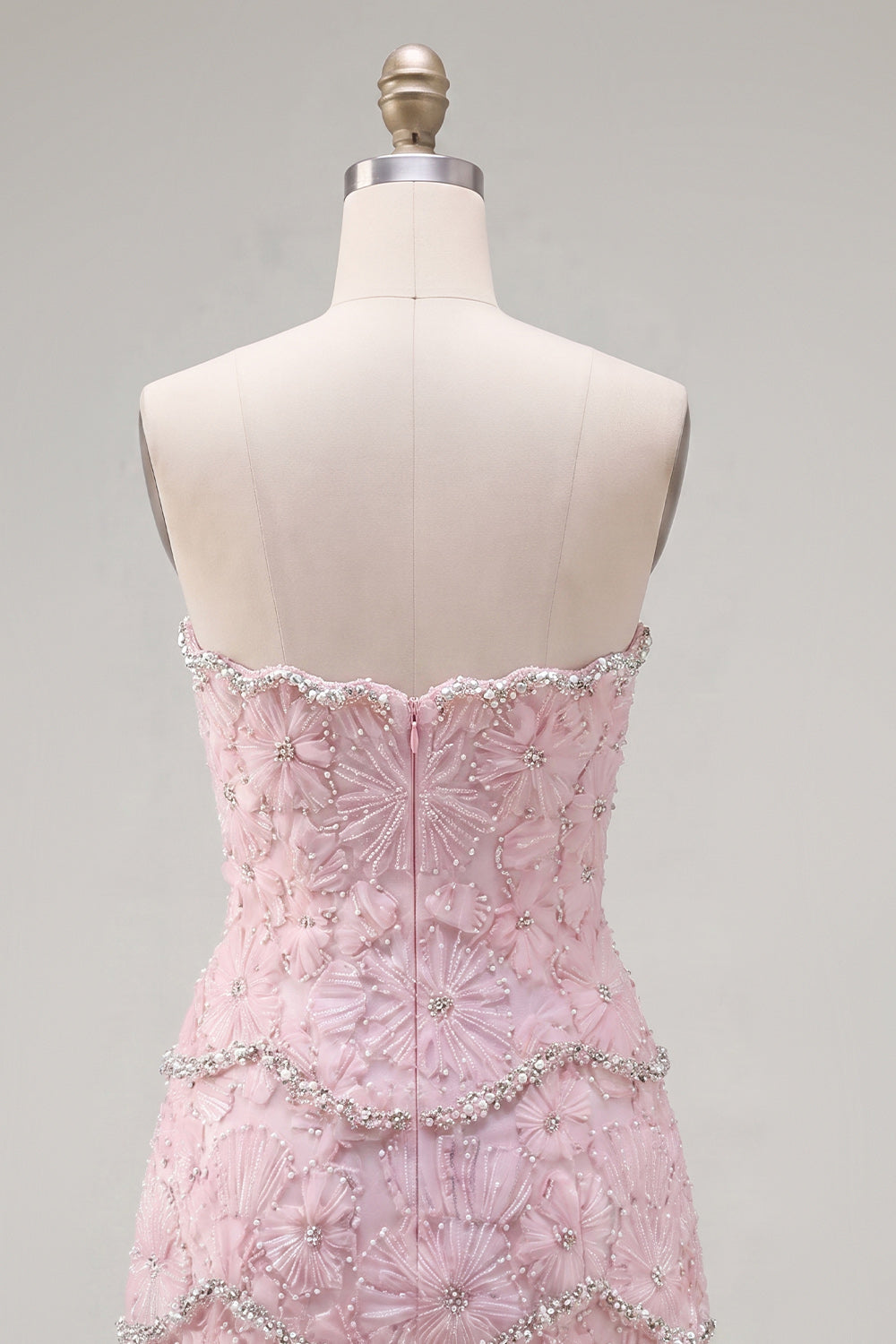 Pink Bodycon Sweetheart Homecoming Dress with Beading