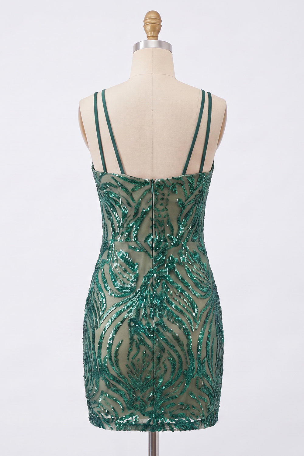 Sparkly Dark Green Bodycon Sequin Homecoming Dress