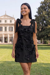 A-Line Lilac Floral Homecoming Dress with Sash