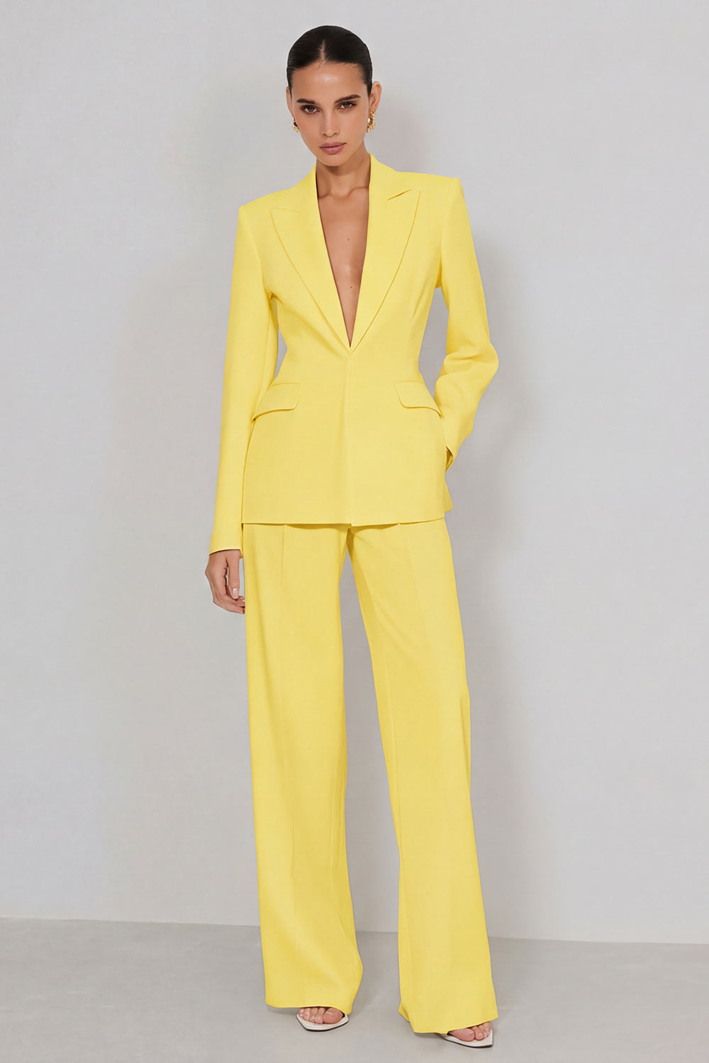 Ivory 2 Piece Peaked Lapel Women Suits